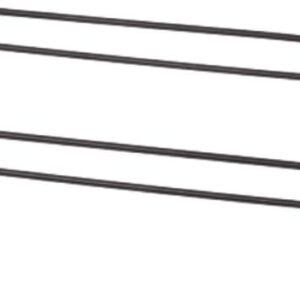 Metal Rectangular Display Shelf, 38.5L x 16.7W cm, Black