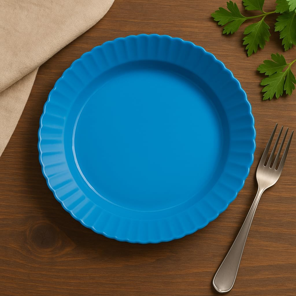 B&S Curly Plastic Bowl – Large (11.8"/30cm) | BPA-Free Food-Safe Bowl for Serving, Mixing & Snacks | Lightweight & Durable Kitchen Accessory | Eco-Friendly & Reusable Design
