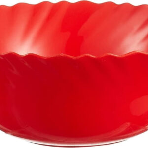B&S Curly Plastic Bowl (9.7 inch/24.8 cm) – Durable BPA-Free Serving Bowl for Kitchen, Snacks & Salads | Eco-Friendly, Lightweight & Reusable Bowl | Stylish Wavy Design for Daily Use