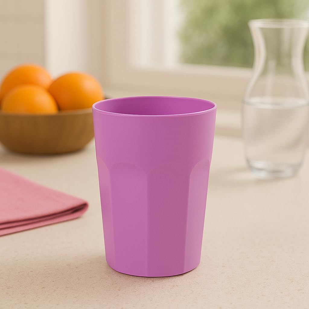 Unbreakable Plastic Tumbler/Large 450ml – Durable Reusable Drinking Glass for Water, Juice & Beverages | Lightweight & BPA-Free | Kitchen Accessory for Home, Office & Outdoor | Eco-Friendly