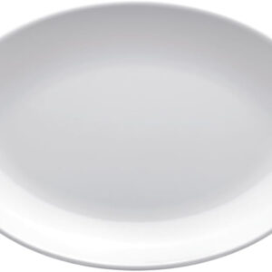 14 Inch Oval Melamine Microwave Plate, White, 35.6 x 25.1 x 3.48 cm