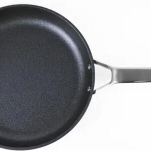 Bright Stone High-Tech Induction Frypan | 32cm Nonstick Diamond Coated Frying Pan | Heavy-Gauge Aluminum Skillet with Stainless Steel Handle | Scratch Resistant | Dishwasher & Oven Safe, Black