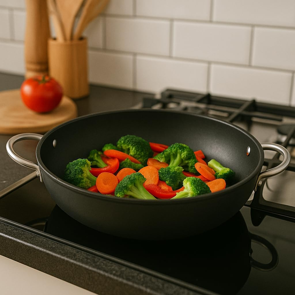 B&S High Saucepot with INOX Handles – Sizes 24CM, 28CM, 32CM – High Walls for Large Cooking – Induction & Standard Base Options – Professional Grade Aluminum Kitchen Cookware (28 CM)
