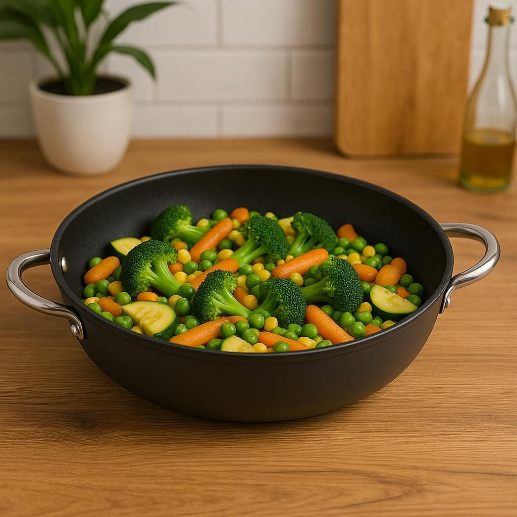 B&S High Saucepot with INOX Handles – Sizes 24CM, 28CM, 32CM – High Walls for Large Cooking – Induction & Standard Base Options – Professional Grade Aluminum Kitchen Cookware (32 CM)