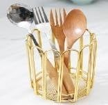 Kitchen Utensil Holder, 10x10x13.5cm, Dishwasher Safe, Easy to Clean, Gold