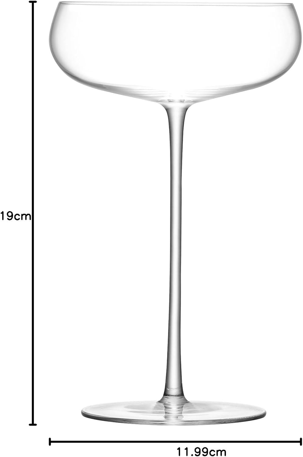 LSA International Wine Culture Champagne Saucer 320ml Clear | Set of 2 | Handmade Glass | WU09 - Image 2