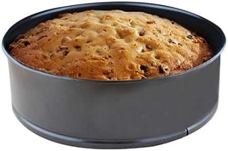 B&S Round Springform Cake Pan, 26x7cm, 0.4mm Grey Marble with White & Black Dots – Non-Stick Baking Tin with Clip Lock & Removable Base – Ideal for Cheesecake, Tarts & Layer Cakes