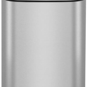 EKO 6L Square Step Bin Stella - Silver | Compact Stainless Steel Pedal Bin | Soft-Close Lid | Fingerprint-Resistant Finish
