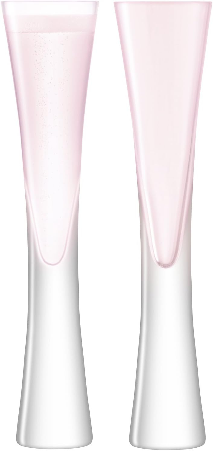 LSA International LS 550317 Roze Moya Champagne Flute 170 ml Set van 2 Stuks