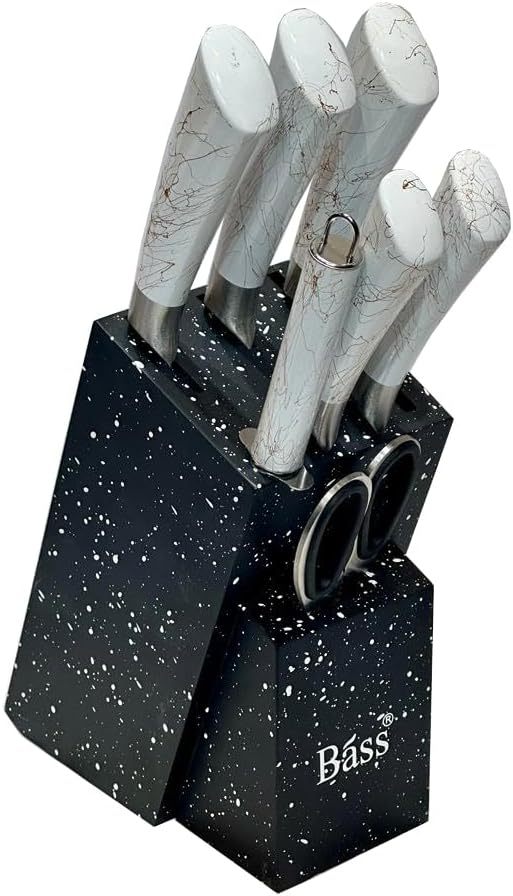 knife Set 8Pcs With Stand black Bass/B10932A