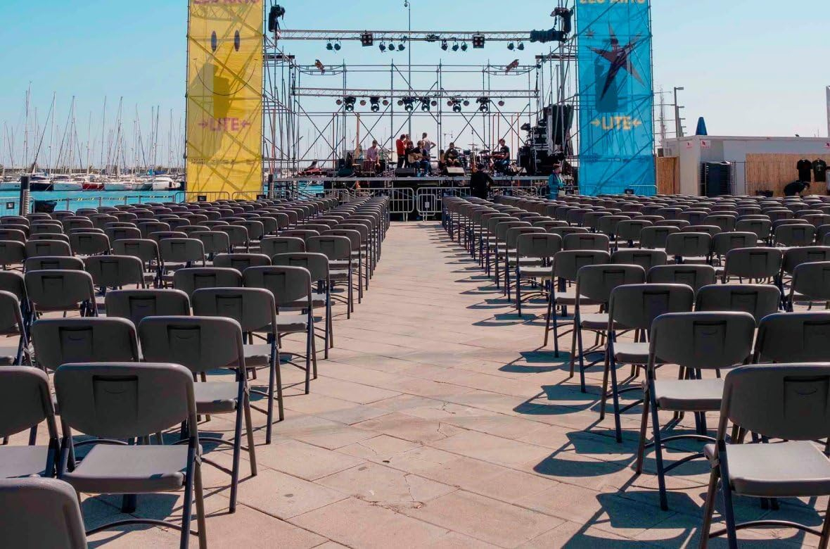 Norman Chair, Plastic, Foldable, Shark Gray, 47x50.7x85.8 cm, Load Capacity 272 kg - Image 4