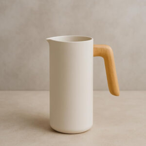 B&S Nordic Kitchen Jug 1.4L Sand – Elegant Water Pitcher with Handle, Durable Stoneware Carafe for Hot & Cold Beverages, Modern Minimalist Design – Stylish Tableware & Kitchen Accessory