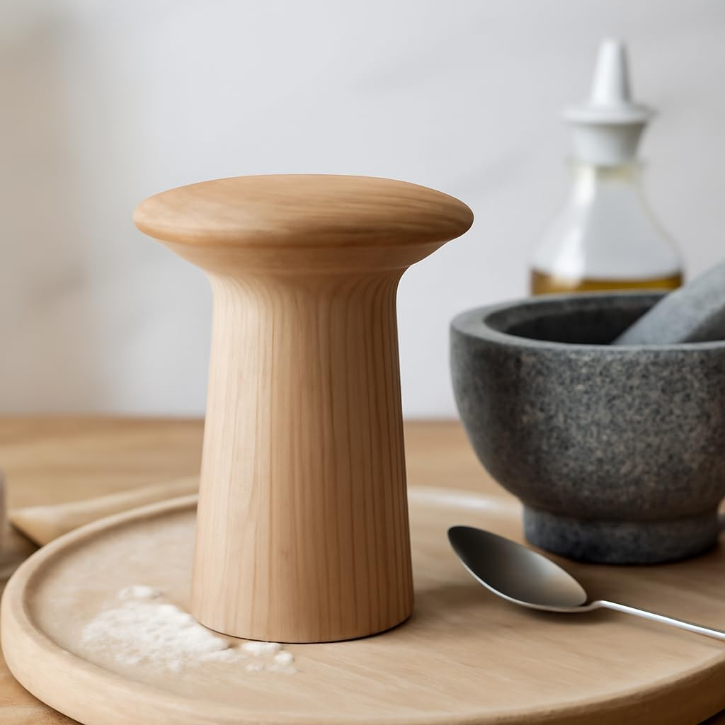 B&S Eva Solo Salt & Pepper Grinder 7.5cm Oak - Premium Wooden Spice Mill, Adjustable Ceramic Mechanism, Eco-Friendly Kitchen Accessory for Fresh Seasoning, Perfect for Home & Restaurant Use