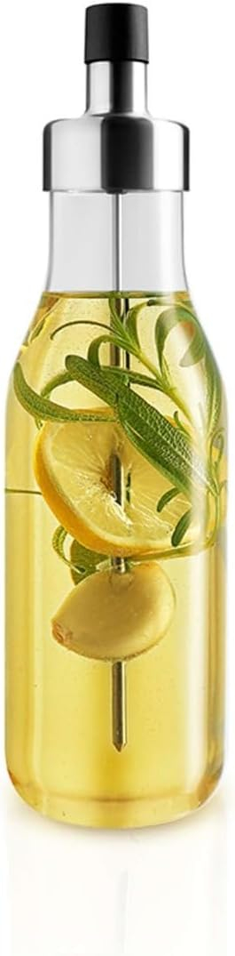 B&S Eva Solo Glass Oil & Vinegar Dressing Shaker – Drip-Free Pour Spout, Eco-Friendly Kitchen Condiment Bottle for Oils, Sauces, & Dressings – Stylish, Durable, and Compact (Flavour oil carafe 0.5l)