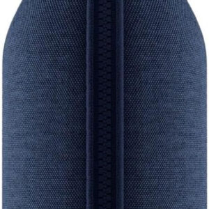 B&S Fridge Carafe 1.0L with Neoprene Zip Cover – Porcelain Blue – Glass Water Pitcher with Stainless Steel Lid – Ideal for Cold Beverages – Stylish & Durable Kitchen Accessory (Navy blue woven)