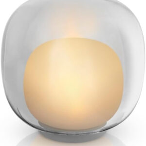 Eva Solo LED Glass Tealight Candle – Decorative Flickering Light in Frosted Glass Holder – Battery Operated, Safe & Flameless – Ideal for Home, Table, Bedroom & Events – Lighting Accessory