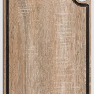 B&S 709200 Brown Cutting Board with Juice Channel & Hanging Hole – 377 x 277 mm Reversible Kitchen Chopping Board, Made in Spain – BPA-Free, Non-Slip & Knife-Friendly