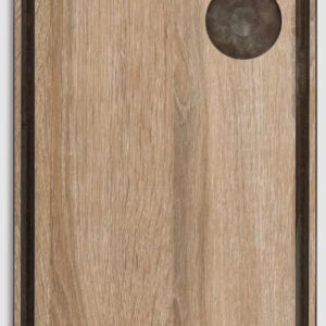 B&S 709600 Brown Serving Board with Juice Channel – 330 x 230 mm Reversible Charcuterie & Cutting Board – BPA-Free, Knife-Friendly, Elegant Wood-Look Finish"