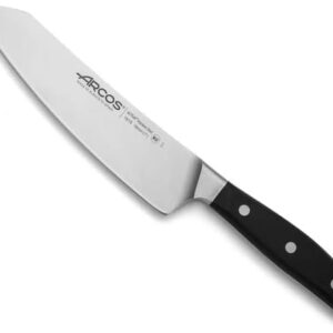 B&S 161600 Opera Series Chef’s Knife 210mm,Professional Stainless Steel Kitchen Knife with Ergonomic Triple-Riveted Handle, Black (Rocking Santoku Knife 190mm)