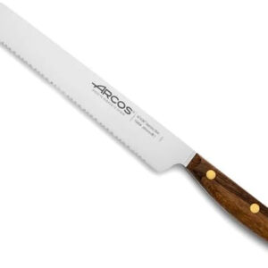 B&S 166400 Nordika Santoku Knife 190mm – Stainless Steel Blade with Triple-Riveted Wooden Handle – Japanese-Style Chef Knife for Slicing & Dicing – Gift Case Included (BREAD KNIFE 200 MM)