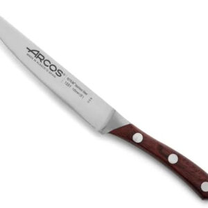B&S Nordika Santoku Knife 190mm – Stainless Steel Blade with Triple-Riveted Wooden Handle – Japanese-Style Chef Knife for Slicing & Dicing – Gift Case Included (VEGETABLE KNIFE 125 MM)