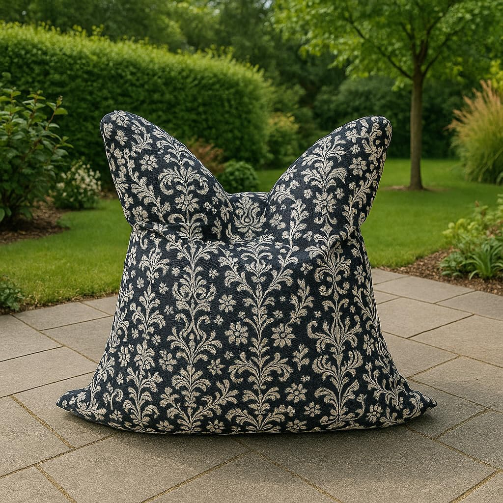 B&S Fashion Bull Oversized Beanbag – Polyester Fabric Floor Lounger | Tear-Resistant, UV-Resistant & Durable | Stylish Seating for Lounge, Dorm, Bedroom – Size: B130 x H190 cm (Marie Antoinette)