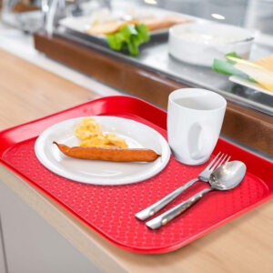 B&S Fast Food Serving Tray 3pcs– 35x45cm Durable Plastic | Lightweight, Easy-Clean Tray for Cafeterias, Restaurants & Home Use