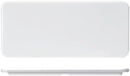 B474 10" Rectangular Melamine Sushi Plate, 25.4x11.4x1.4 cm, Microwave Safe Tray