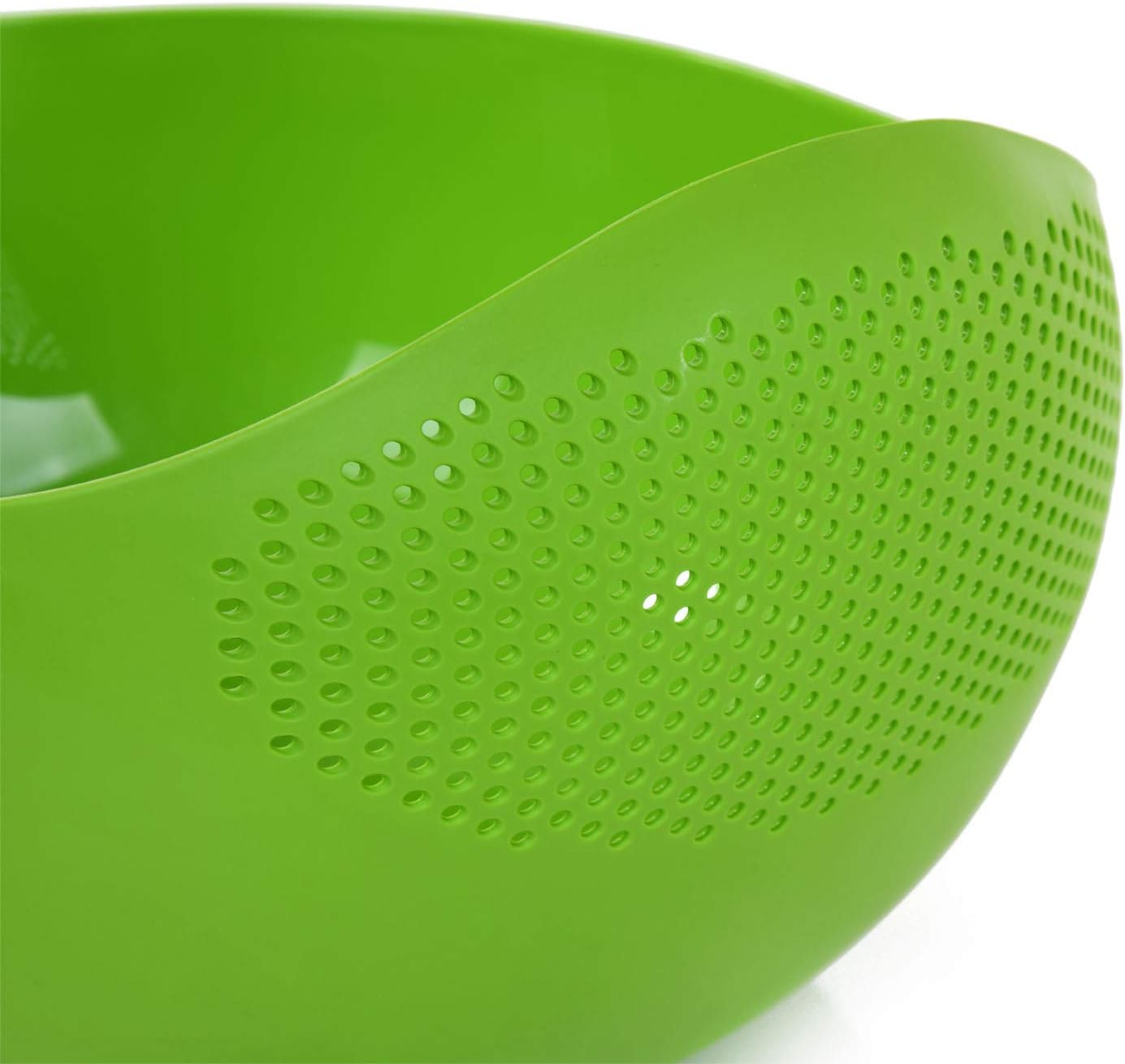 Mintra Home Rice Colander (Green) - Strainer, Lightweight, for cleaning rice, beans, fruit and vegetables 9.5x13x7 - Image 3