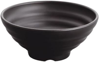 Kodai Melamine Sashimi Bowl, 20.7cm Diameter x 9.1cm Height, 8.5 Inches, Black Frosted