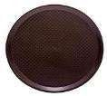 PP Black Plastic Round Tray, 36.5cm Diameter, 2.2cm Height