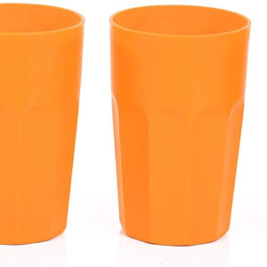 Mintra Home Unbreakable Cups and Tumblers 4pk (Bold Collection) (Saffron, Cup 330ml (11oz) - 4.5inH x 2.875inW - Small Cup, Mini Cup, Juice Cup, Reusable Cup