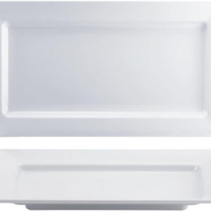B581 MA 17.5 Inch Rectangular Plate, White, 44.5 * 22 * 4.5cm