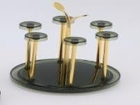 4 Piece Silverware Set, Gold