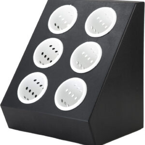 6-Hole Counter Flatware Dispenser Plastic set, Black 35 * 29.2 * 40 JD-86226