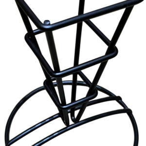 CB715B Cone Basket Planter Stand, 304 Stainless Steel, Black Powder Coating, Bottom: 120cm, Top: 70cm, Height: 148cm