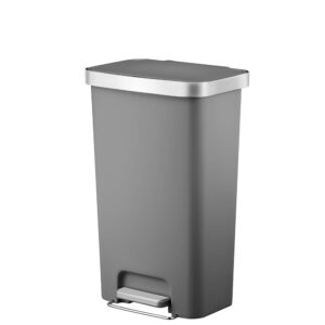 EK6266-45L-GR 45L plastic pedal bin, grey colour,without anti-baterial version