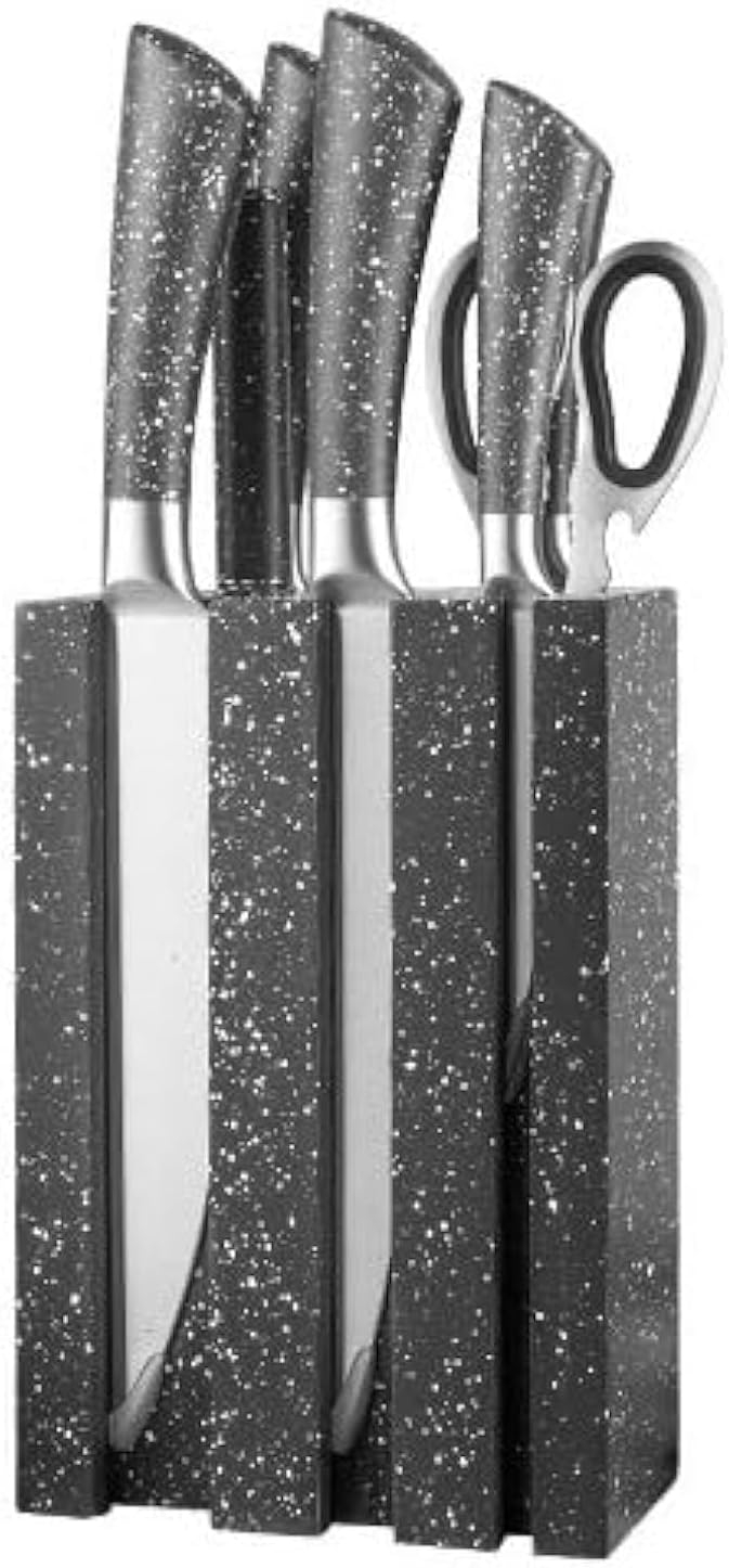 knife Set 8Pcs With Stand Gray Bass/bs11