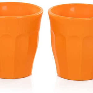 Mintra Home Unbreakable Cups and Tumblers 4pk (Bold Collection) (Saffron, Cup 175ml (5oz) - Mini Cup, Small Cup, Shot Cup - 3inH x 2.75inW