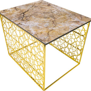 B&S Stainless Gold Buffet Stand | Buffet Display Risers for Weddings | Stainless Steel Food Stand | Display Stands for Catering Supplies | Decorating Stand Holder | (Square, 1/1, 10" Height)