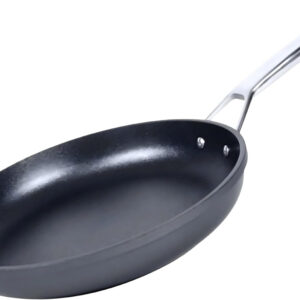 B&S Bright Stone High-Tech Induction Frypan | 28cm Nonstick Diamond Coated Frying Pan | Heavy-Gauge Aluminum Skillet with Stainless Steel Handle | Scratch Resistant | Dishwasher & Oven Safe | Black