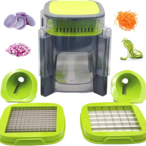 B&S X-Cut Multi-Functional Tool Cuts | Vegetable Chopper & Peeler with Dicer Cutter | Multifunctional Food Chopper | Spiralizer & Veggie Cutter with Container | Kitchen Gadget & Home Essential