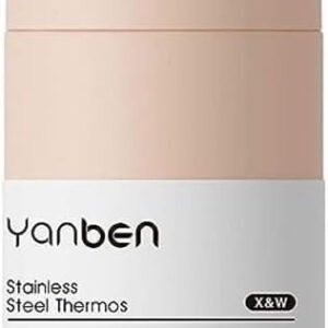 B&S Yenban Insulated Water Bottle with Leak-Proof Lid Cup | Vacuum Flask Bottle | 12 Hours Hot and Cold Water Bottle | 304 Stainless Steel Tumbler with Silicone Handle | Water Flask 350ML (Pink)
