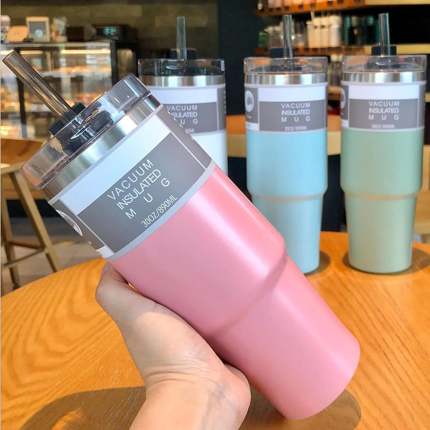 B&S Vacuum Insulated Water Bottle | Leak-Proof 3-Way Lid | BPA-Free Tumbler Flask Bottle | 304 Stainless Steel | Insulated Double Wall for 12 Hours Hot & Cold Water Bottle | Vacuum Flask 600ML (Pink) - Image 2