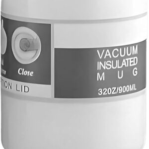 B&S Vacuum Insulated Water Bottle | Leak-Proof 3-Way Lid | BPA-Free Tumbler Flask Bottle | 304 Stainless Steel | Insulated Double Wall for 12 Hours Hot & Cold Water Bottle | Vacuum Flask 600ML (White)