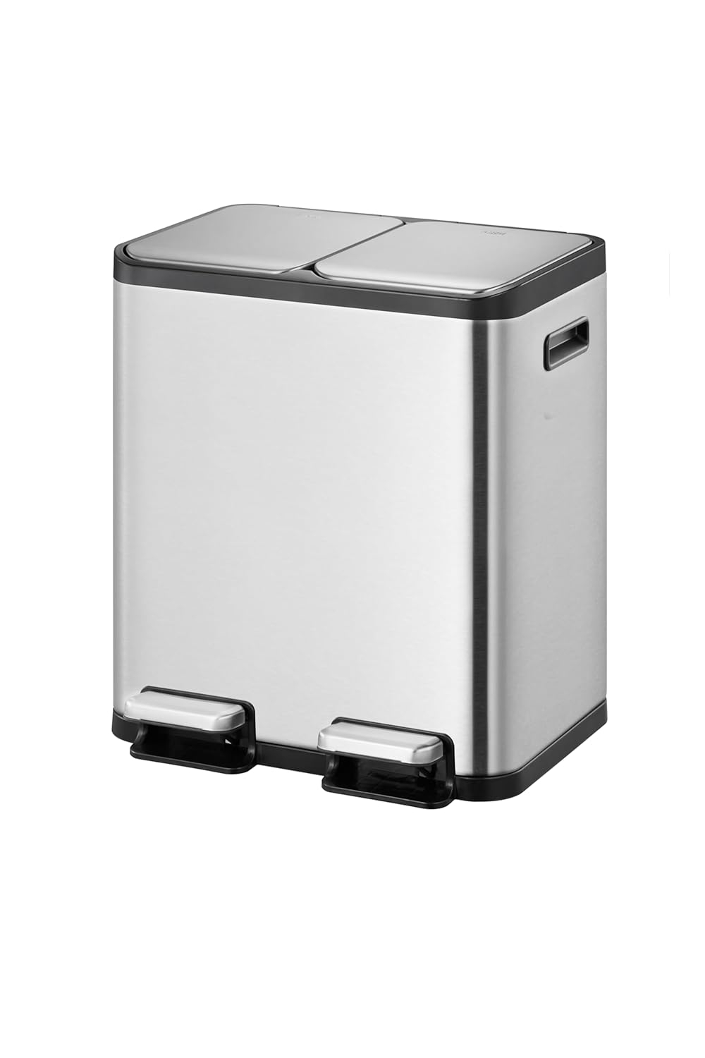 EK9129MT - 30L+30L EKO brand ECO Casa II 15L+15L Recycling Bin, stainless steel fingerprint resistant, soft close, double PP liners.