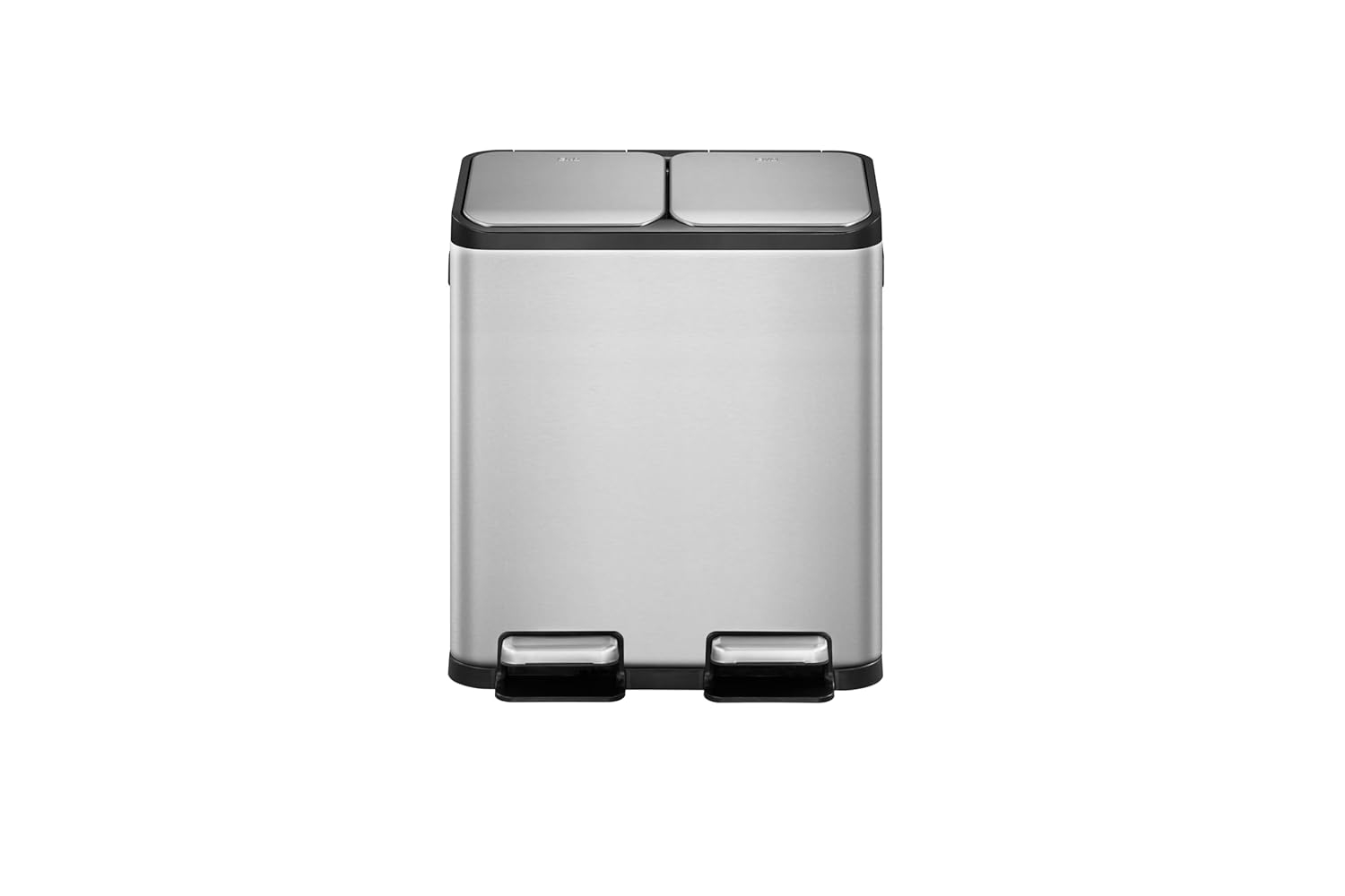 EK9129MT - 30L+30L EKO brand ECO Casa II 15L+15L Recycling Bin, stainless steel fingerprint resistant, soft close, double PP liners. - Image 3