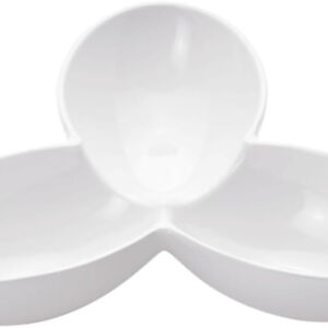 Melamine Conjoined Bowl, 7 inches, White, Microwave and Dishwasher Safe