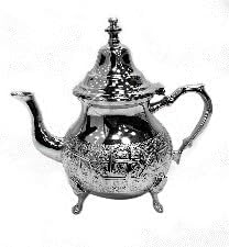 Moroccan Silver Plated Teapot, 4 inches, Small Size
