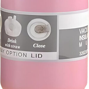 bright stone Vacuum Insulated Bottle | Leak-Proof 3-Way Lid | BPA-Free Tumbler Flask Bottle | 304 Stainless Steel Insulated Double Wall | 12 Hours Hot and Cold Water Bottle | Vacuum Flask 900ML, Pink